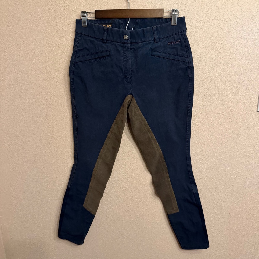 Ariat Performer Navy Blue Full Seat Equestrian Riding Breeches 28L 10010517
